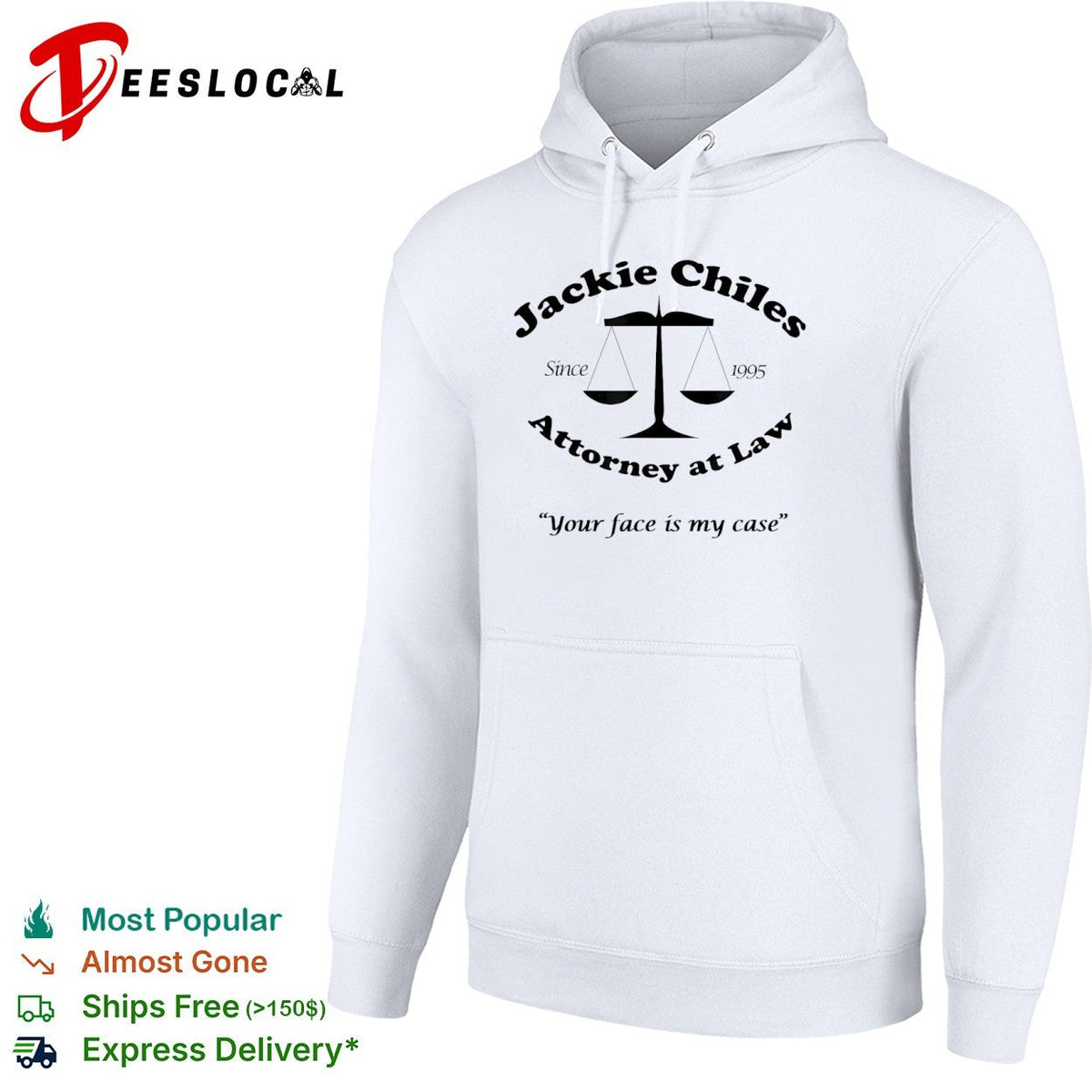 Jackie Chiles Since 1995 Attorney at Law Your face is my case shirt Unisex