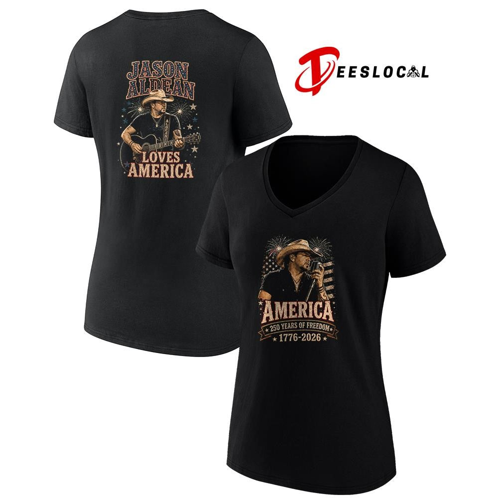 Jackson Aldean America 250 years of freedom loves America shirt Unisex