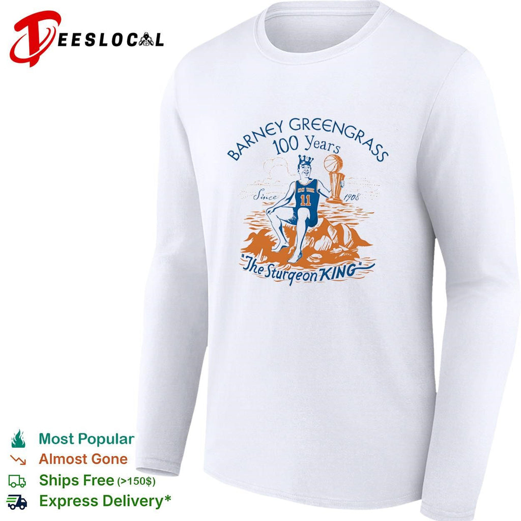 Jalen Brunson Barney The Sturgeon king crown seated rocks trophy since 1908 shirt Unisex