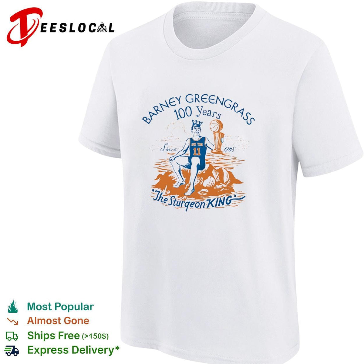 Jalen Brunson Barney The Sturgeon king crown seated rocks trophy since 1908 shirt Unisex