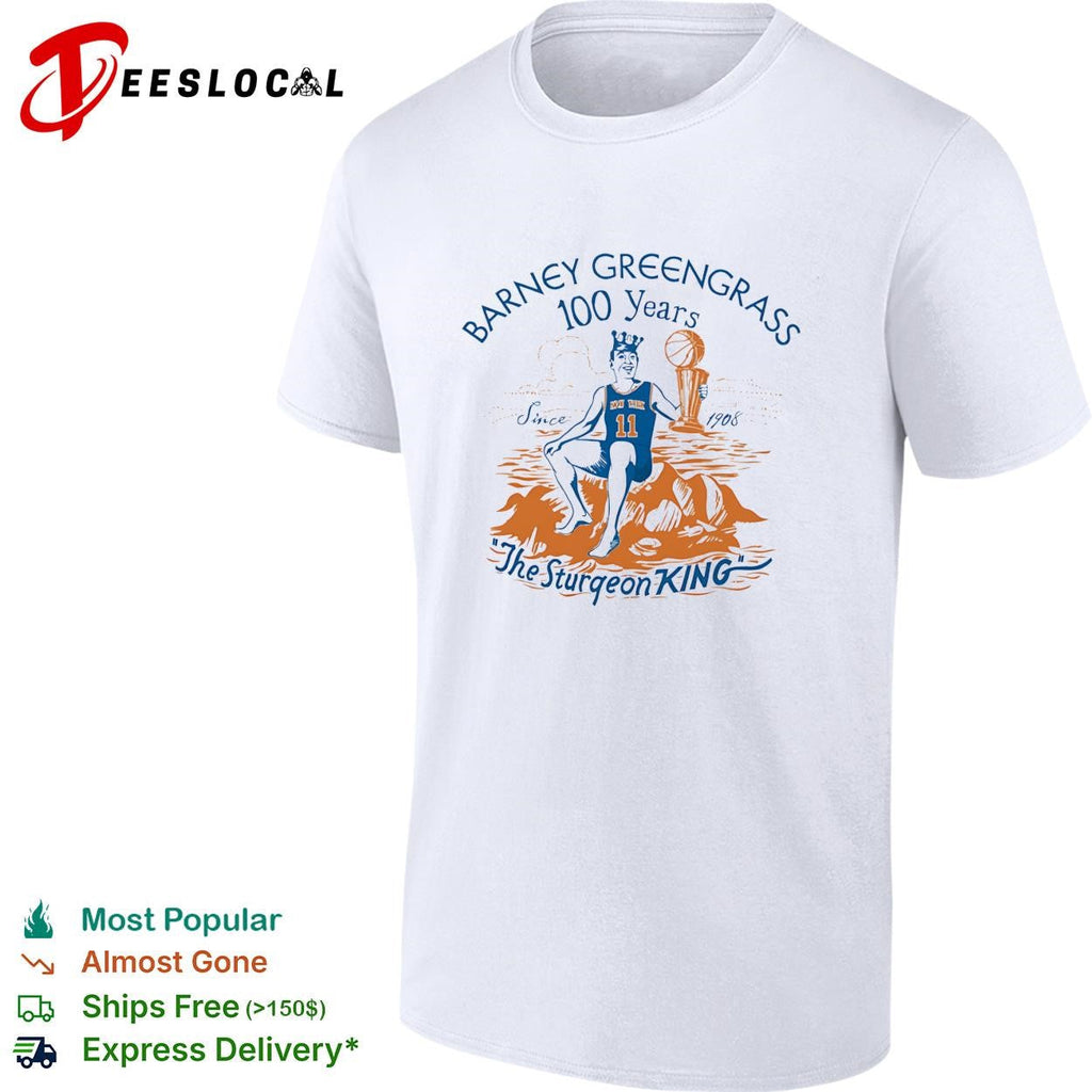 Jalen Brunson Barney The Sturgeon king crown seated rocks trophy since 1908 shirt Unisex