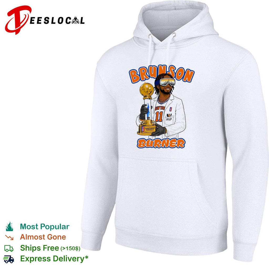 Jalen Brunson Brunson Burner NBA Finals MVP trophy cartoon caricature shirt Unisex