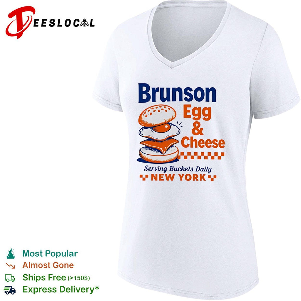 Jalen Brunson Egg and Cheese Serving Buckets Daily Vintage Basketball shirt Unisex