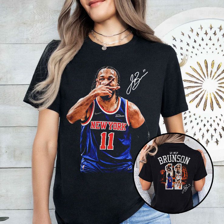 Jalen Brunson Hand Tucked Under The Nose Celebration T Shirt Unisex