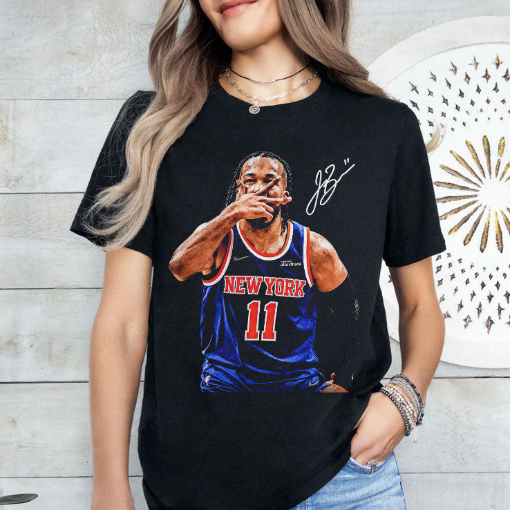 Jalen Brunson Hand Tucked Under The Nose Celebration T Shirt Unisex