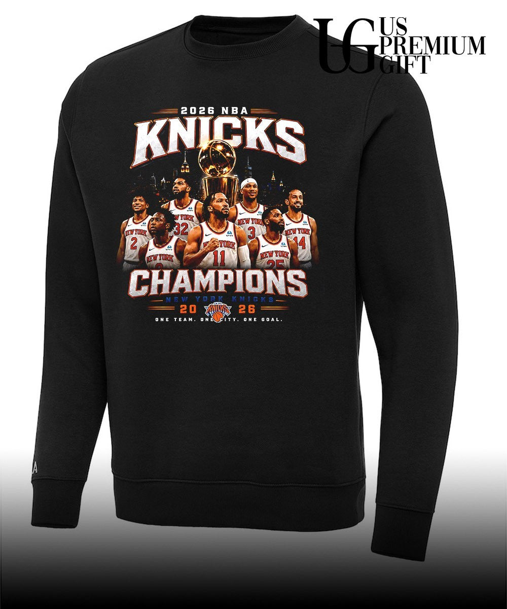 Jalen Brunson Karl-Anthony Towns Josh Hart 2026 NBA Knicks Champions One Team One City One Goal shirt