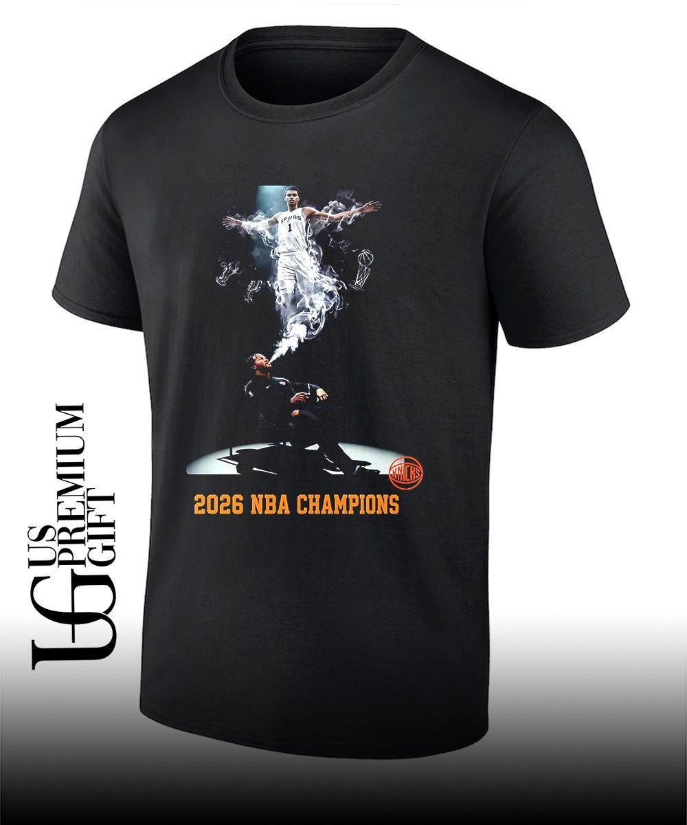 Jalen Brunson Knicks blow away Victor Wembanyama Spurs 2026 NBA Champions shirt Unisex
