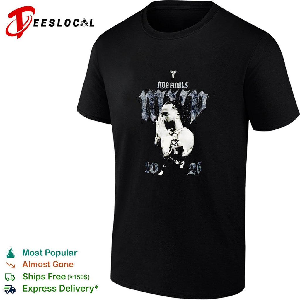 Jalen Brunson NBA Finals MVP 2026 praying hands monochrome photo poster shirt Unisex