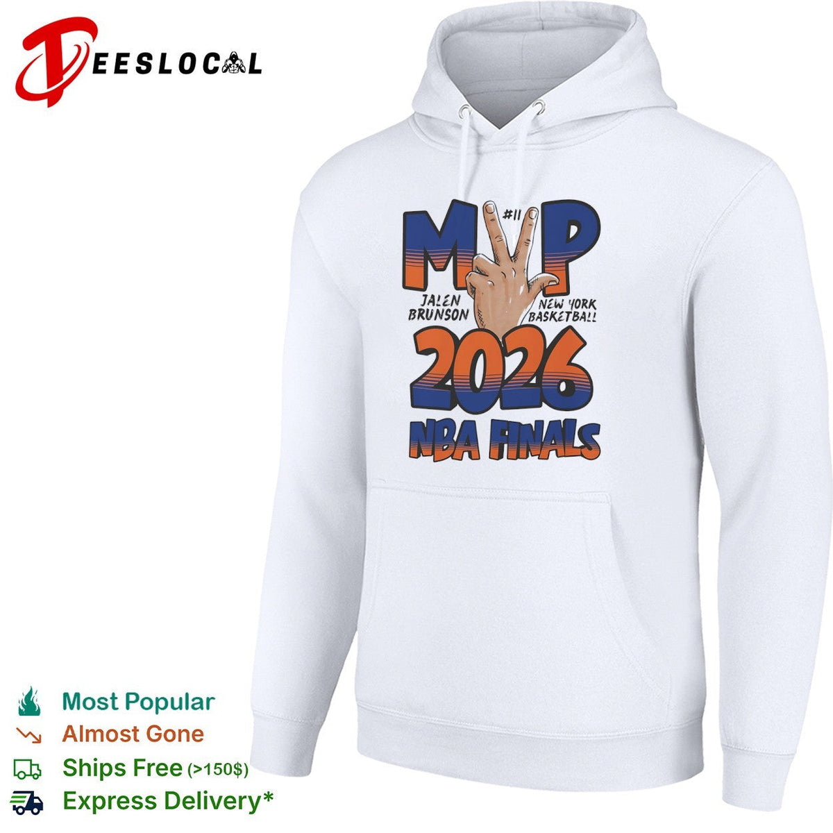 Jalen Brunson New York Basketball 2026 NBA Finals MVP 11 Hand Gesture shirt Unisex