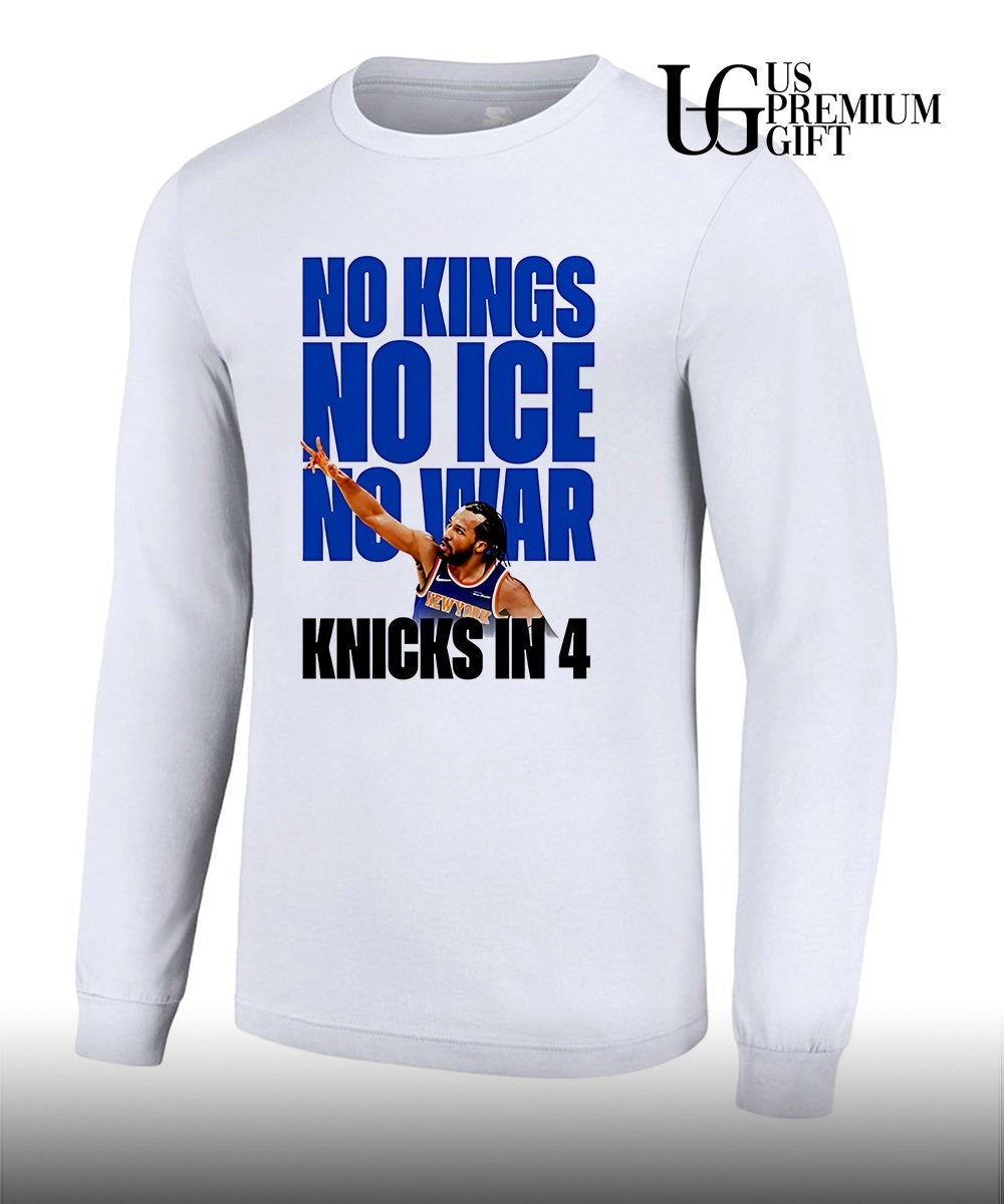 Jalen Brunson No Kings No Ice No War Knicks In 4 Finals 2026 shirt Unisex