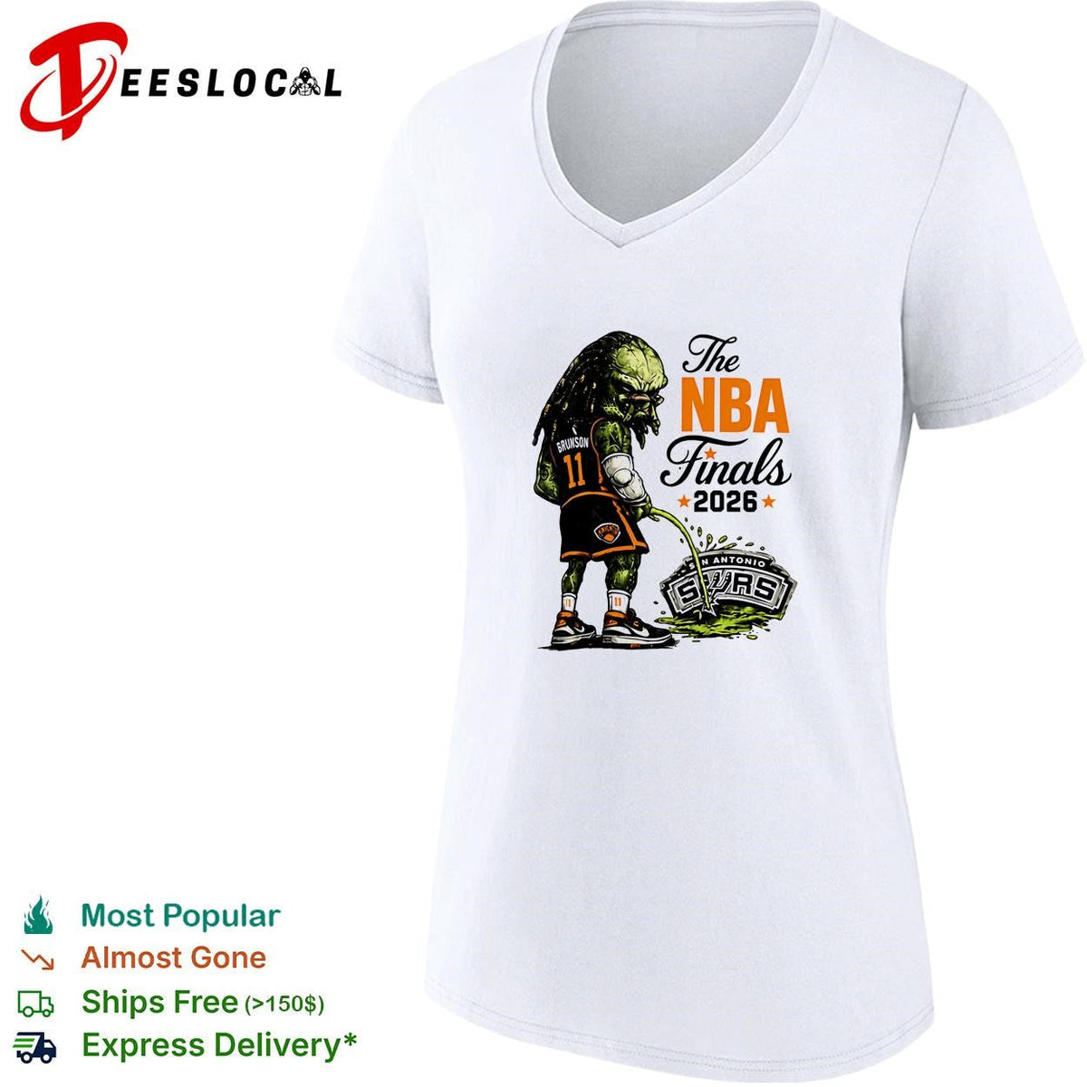 Jalen Brunson Predator Peeing On San Antonio Spurs Logo Parody Finals 2026 shirt Unisex