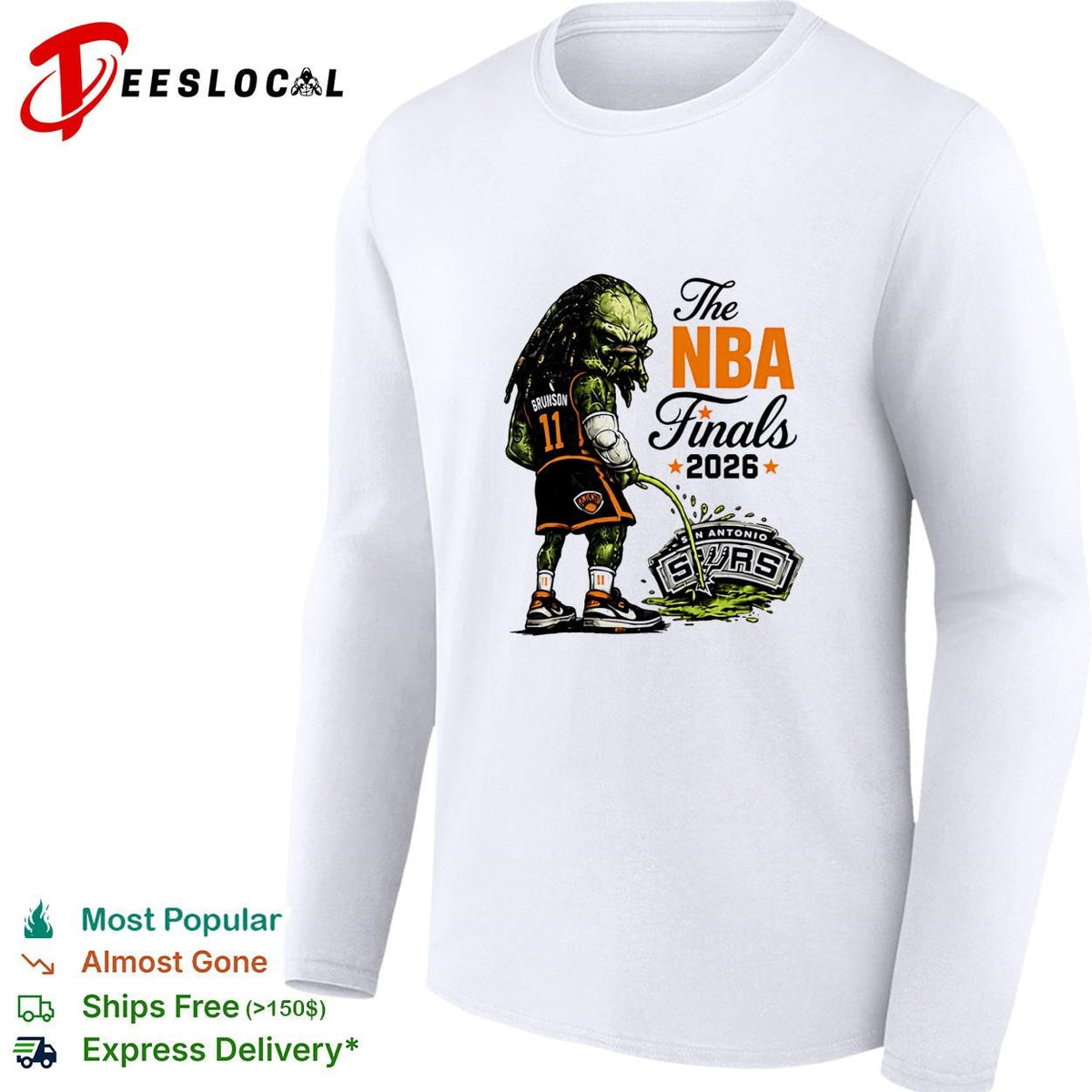 Jalen Brunson Predator Peeing On San Antonio Spurs Logo Parody Finals 2026 shirt Unisex