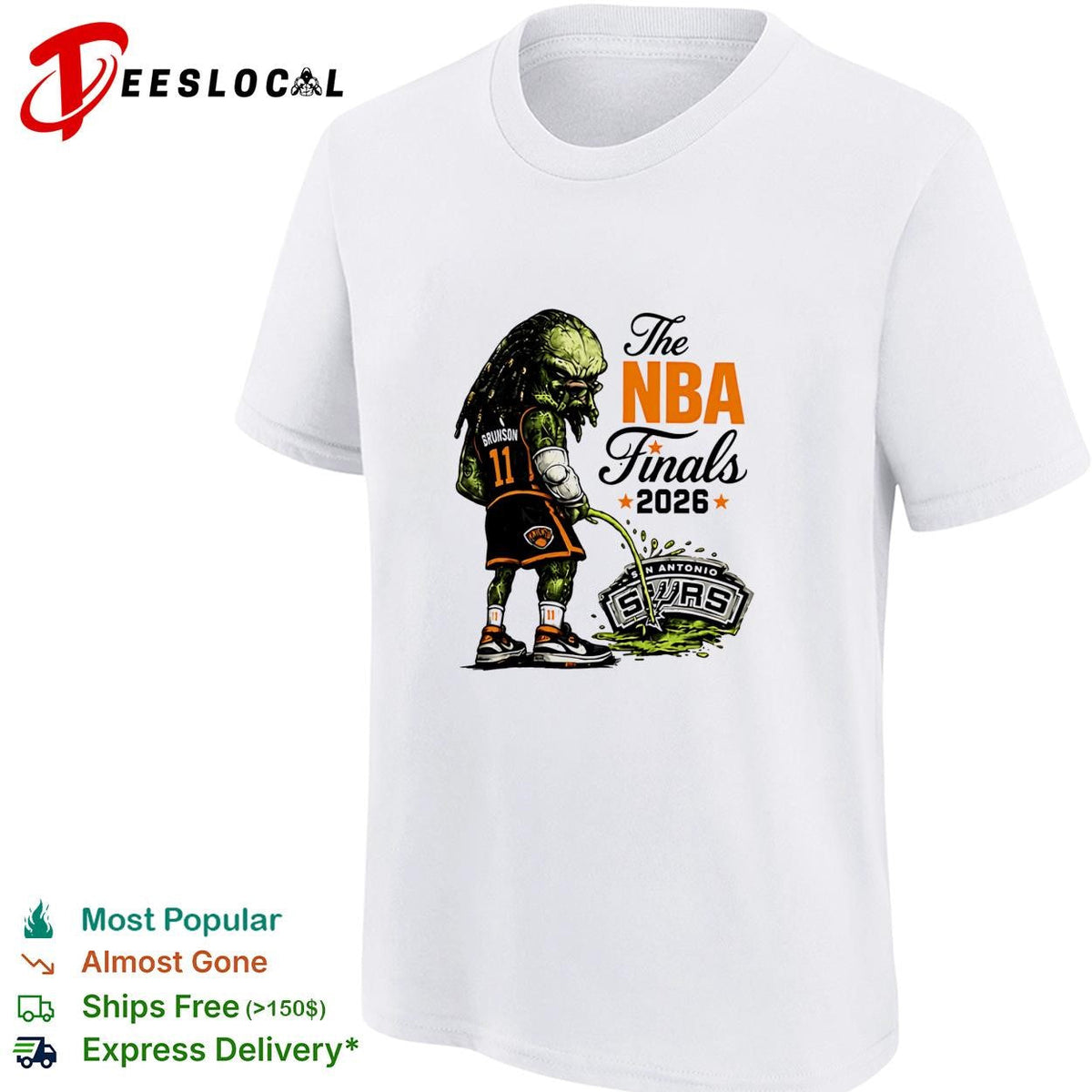 Jalen Brunson Predator Peeing On San Antonio Spurs Logo Parody Finals 2026 shirt Unisex