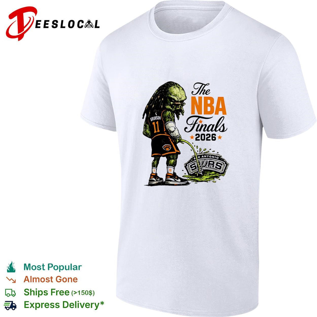 Jalen Brunson Predator Peeing On San Antonio Spurs Logo Parody Finals 2026 shirt Unisex