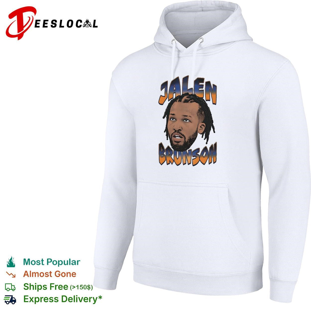 Jalen Brunson portrait bold text shirt Unisex