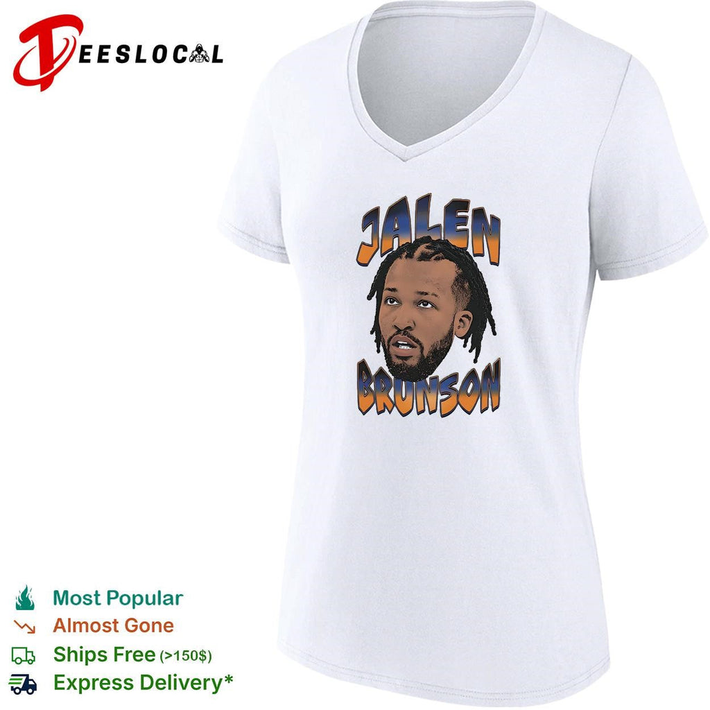Jalen Brunson portrait bold text shirt Unisex