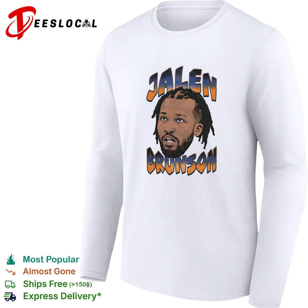 Jalen Brunson portrait bold text shirt Unisex