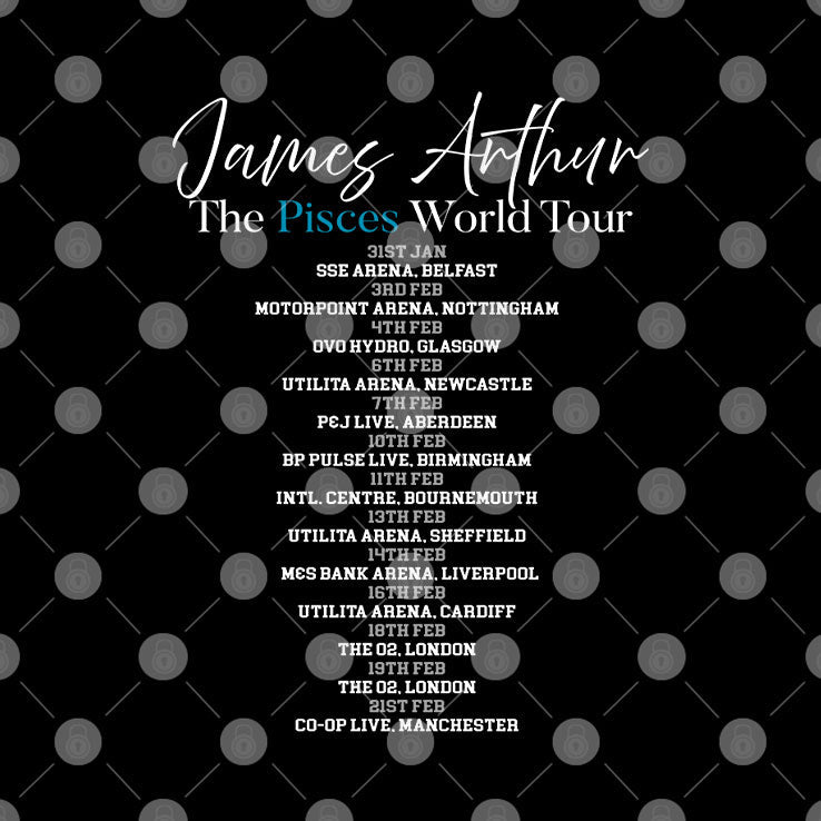James Arthur 2026 Pisces World Tour Unisex