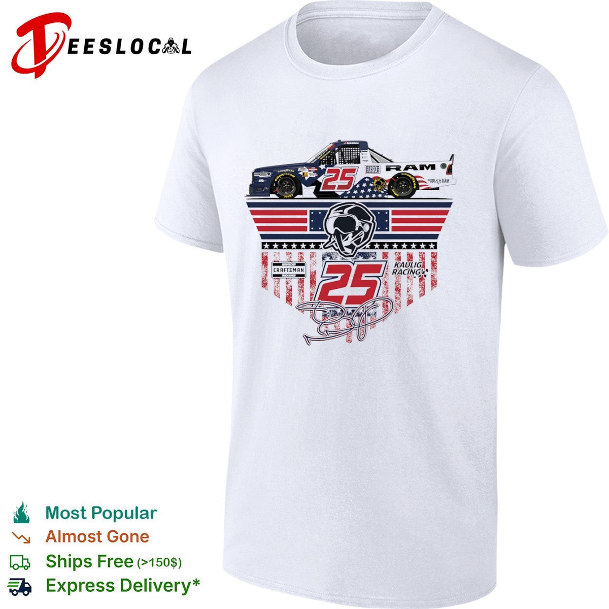 Jamie McMurray NASCAR Craftsman Truck Series Kauling Racing 25 Ram USO shirt Unisex