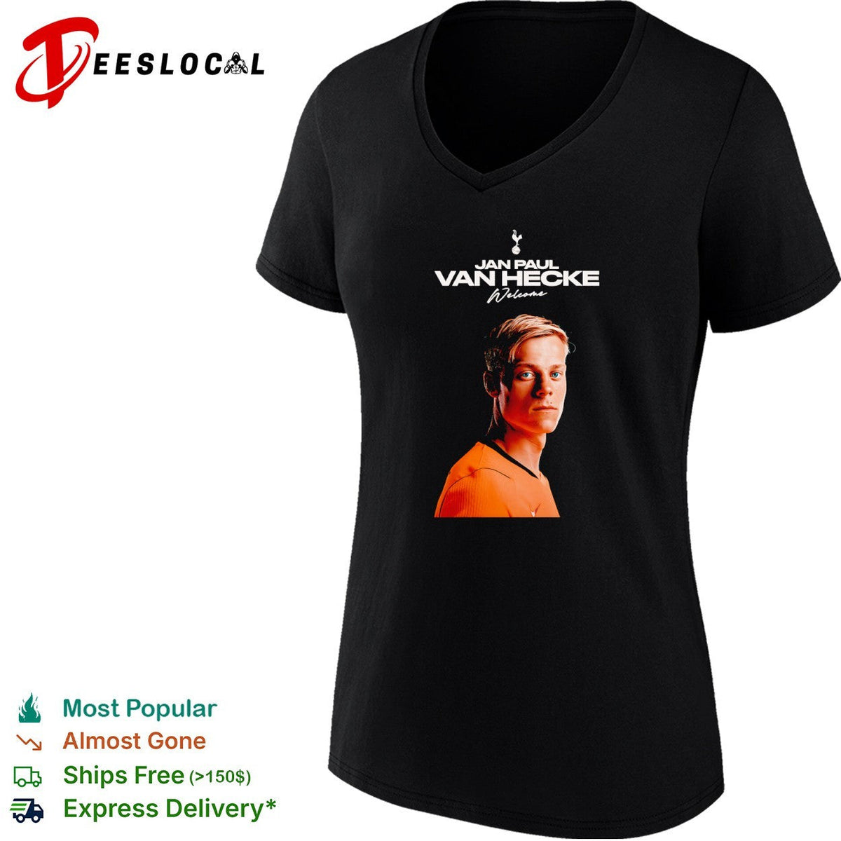 Jan Paul van Hecke Tottenham Hotspur Premier League Welcome to the club shirt Unisex