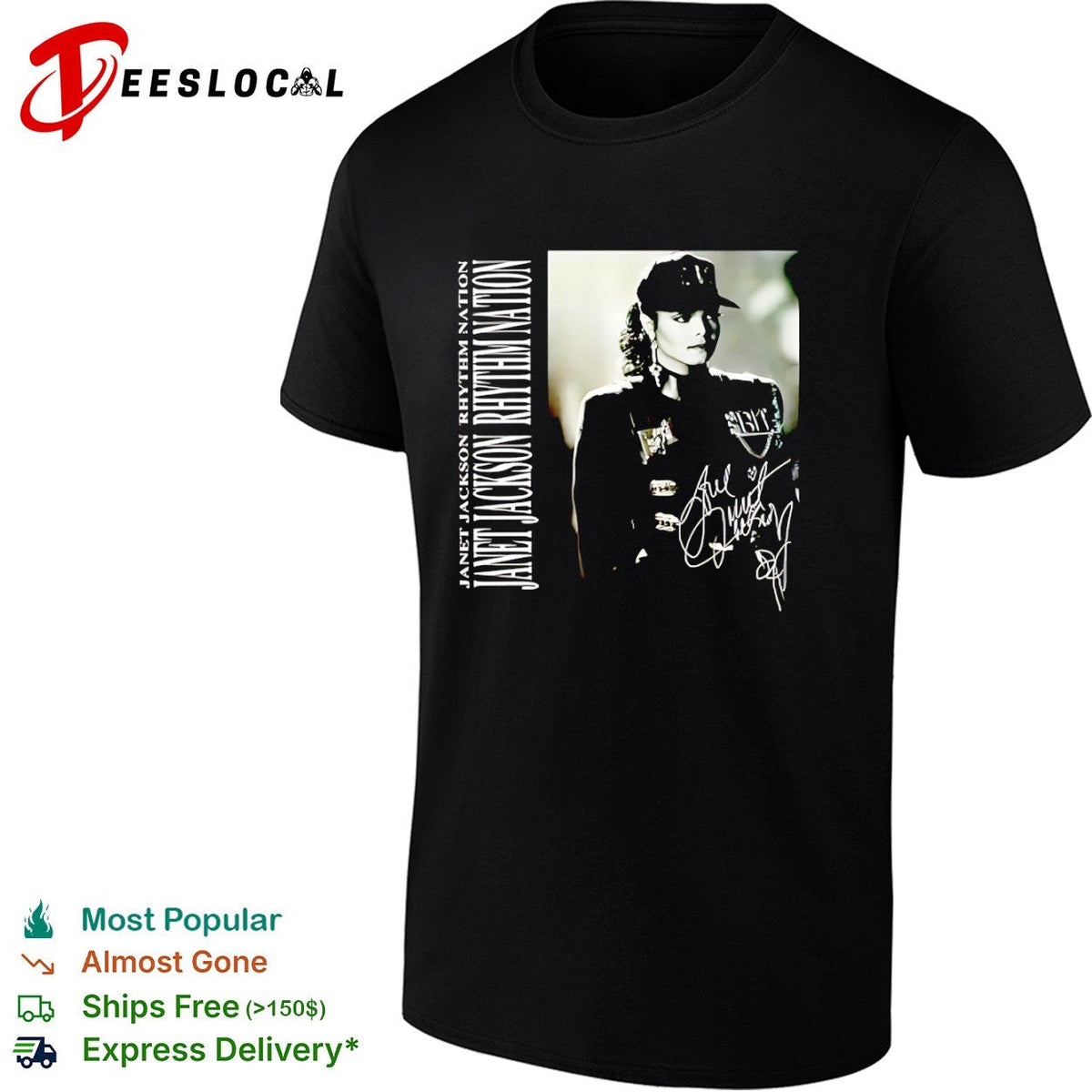 Janet Jackson Rhythm Nation Signature shirt Unisex