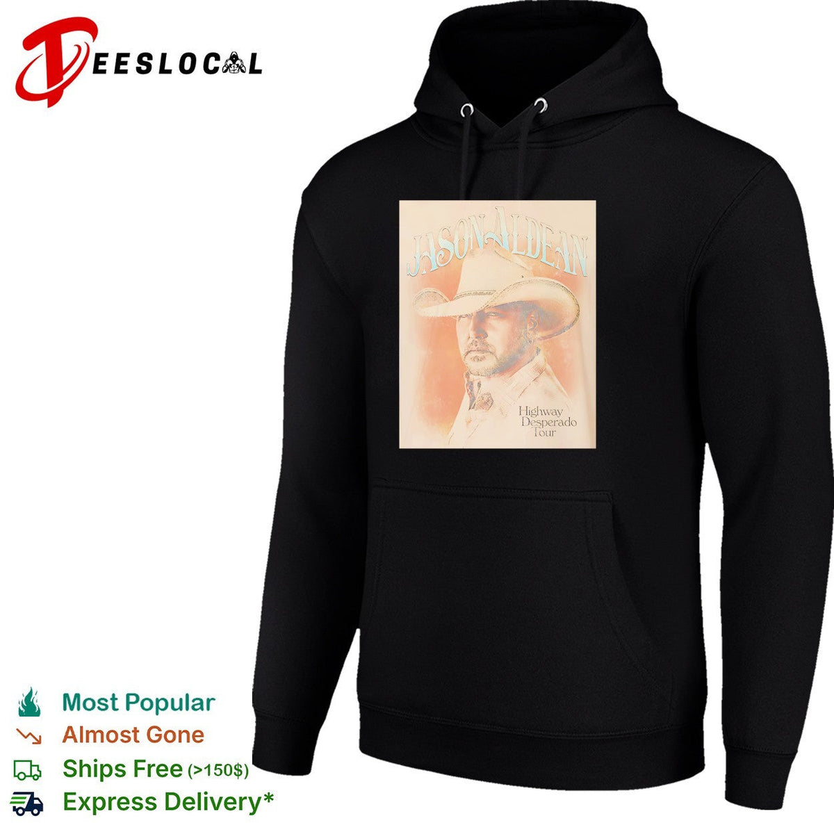 Jason Aldean Highway Desperado Tour portrait shirt Unisex
