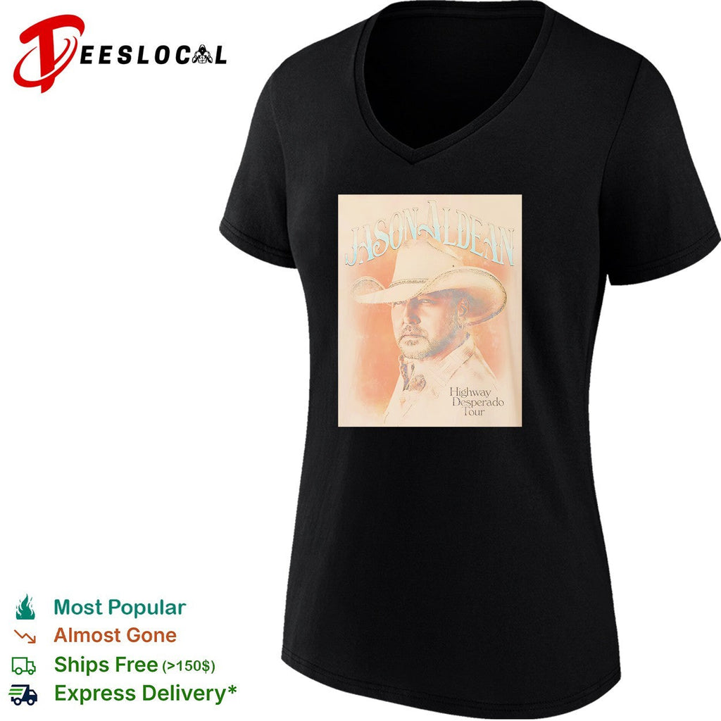 Jason Aldean Highway Desperado Tour portrait shirt Unisex