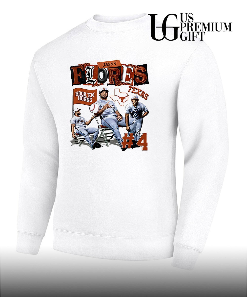 Jason Flores player Texas Longhorns NCAA Baseball youth Collage shirt Unisex