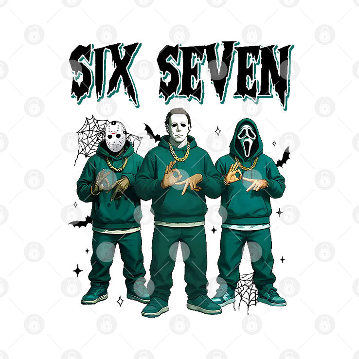 Jason Voorhees Michael Myers Ghostface Six Seven Meme Shirt Unisex