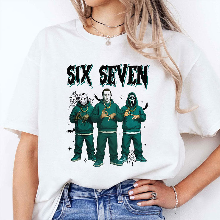 Jason Voorhees Michael Myers Ghostface Six Seven Meme Shirt Unisex