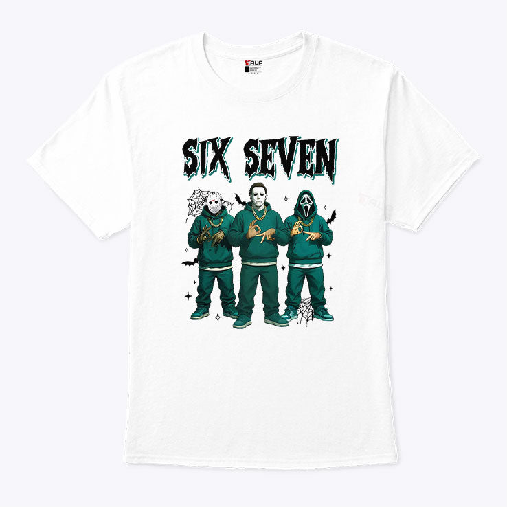Jason Voorhees Michael Myers Ghostface Six Seven Meme Shirt Unisex
