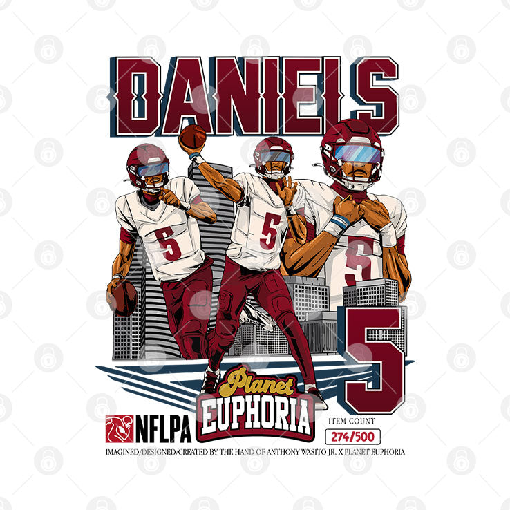 Jayden Daniels Vintage Football Shirt Unisex