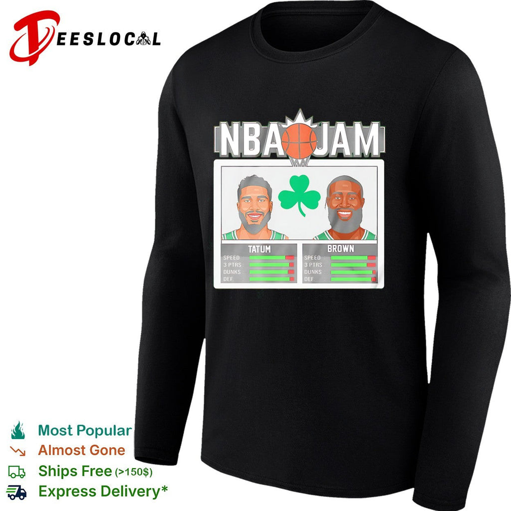Jayson Tatum and Jaylen Brown Boston Celtics NBA Jam basketball shirt Unisex