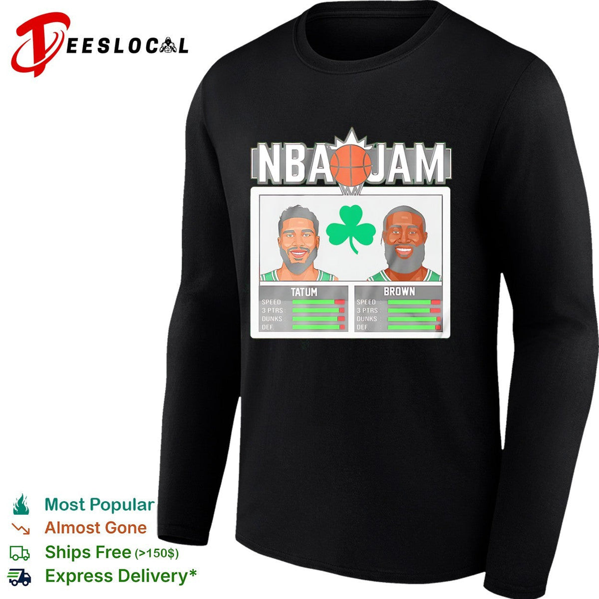 Jayson Tatum and Jaylen Brown Boston Celtics NBA Jam basketball shirt Unisex