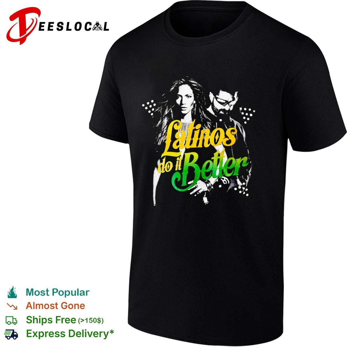 Jennifer Lopez Wisin Latinos do it Better shirt Unisex