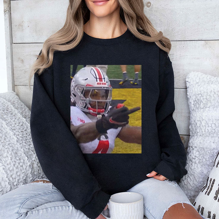 Jeremiah Smith Flips Off Michigan Fan Football T Shirt Unisex