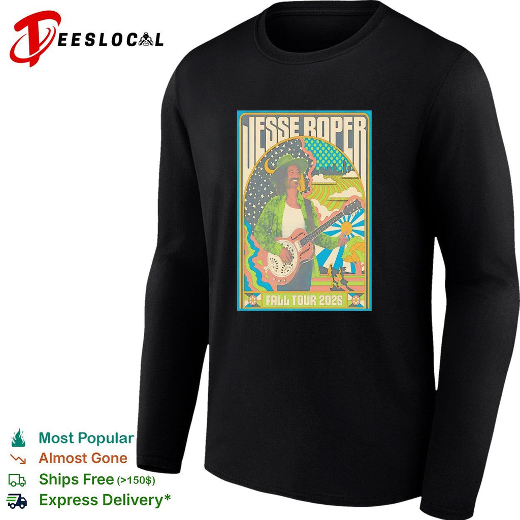 Jesse Roper Fall Tour 2026 concert poster psychedelic folk musician concert shirt Unisex