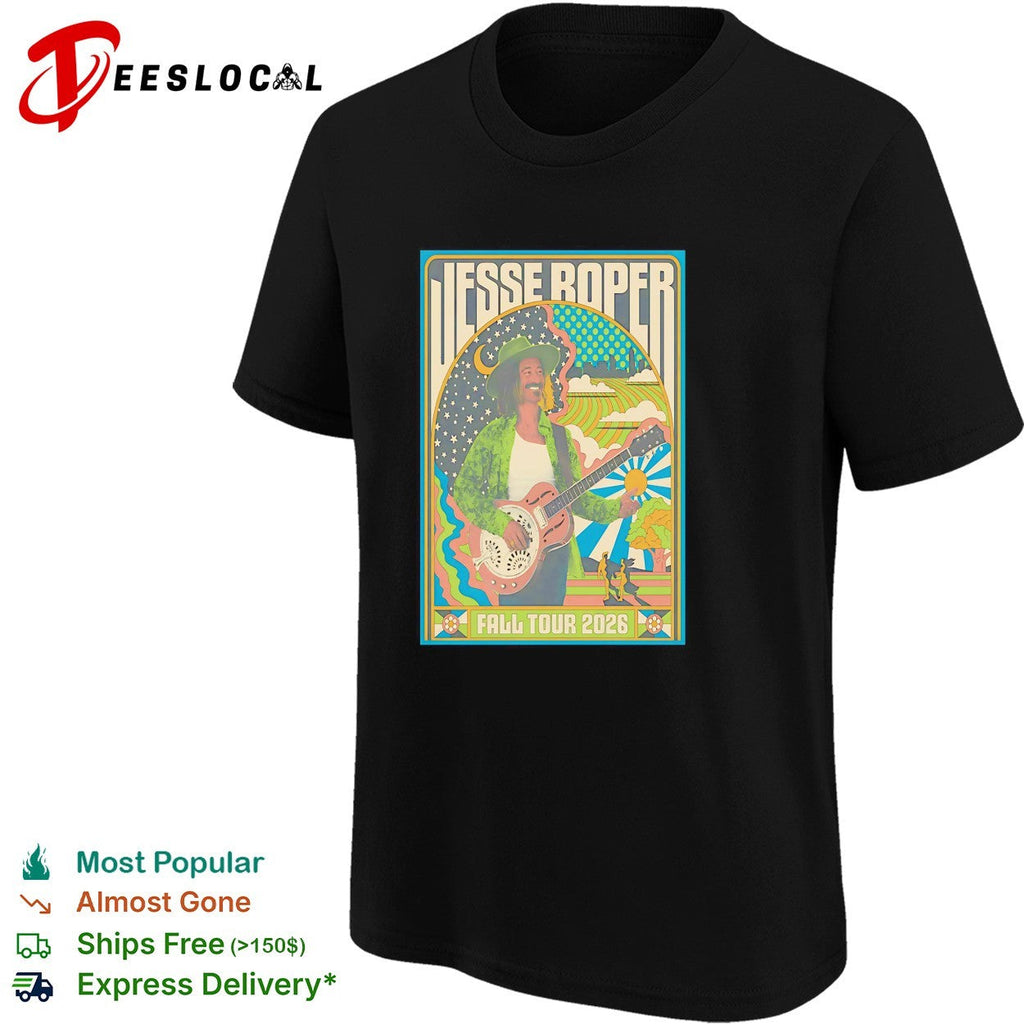 Jesse Roper Fall Tour 2026 concert poster psychedelic folk musician concert shirt Unisex