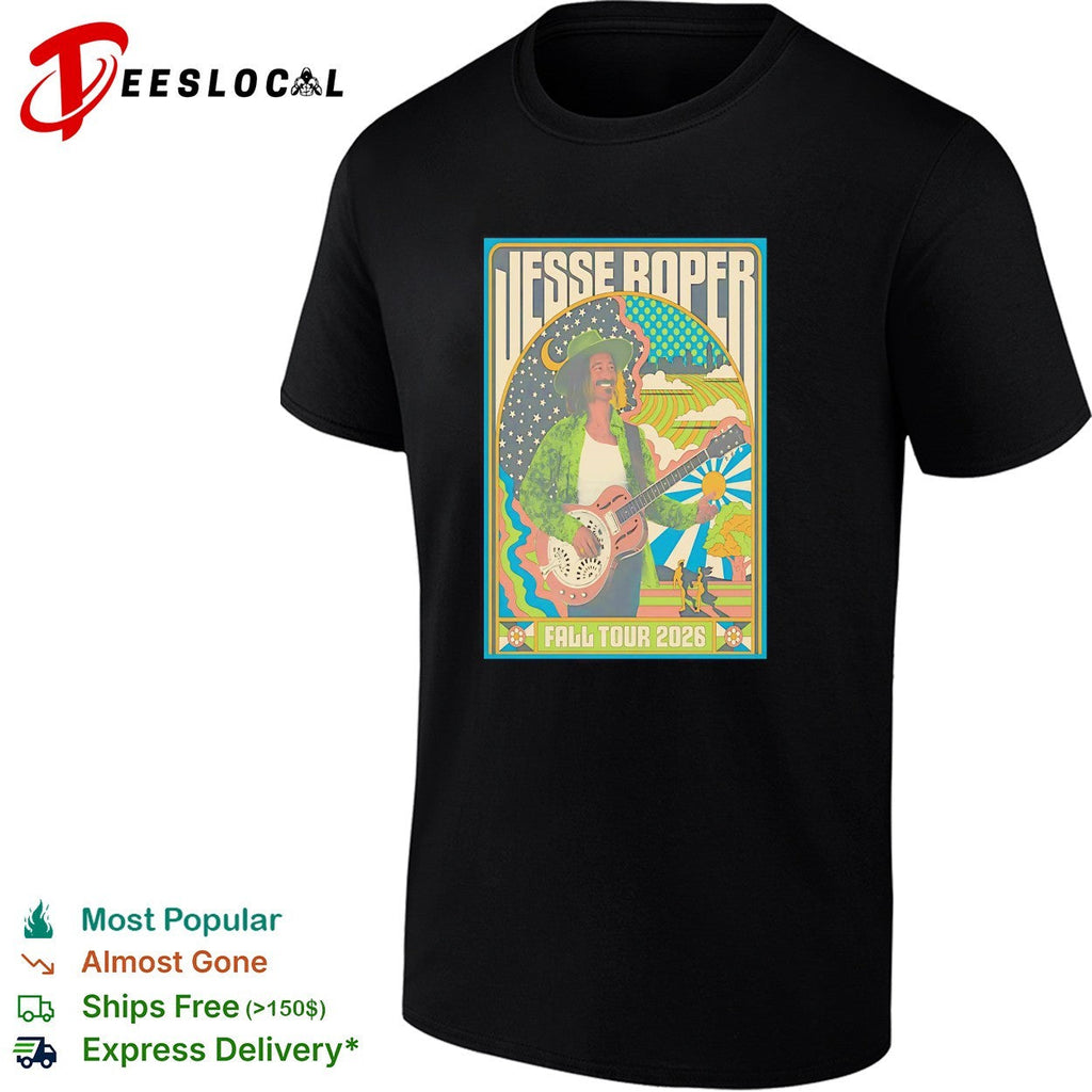 Jesse Roper Fall Tour 2026 concert poster psychedelic folk musician concert shirt Unisex