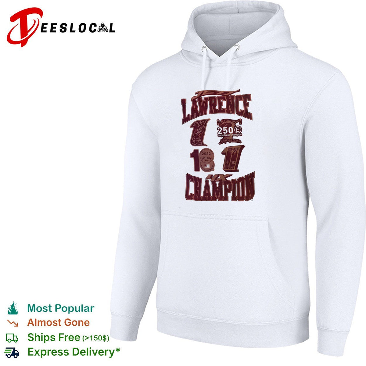 Jett Lawrence 4x Champion 2021 2022 2023 Motocross Supercross career stats fan shirt Unisex
