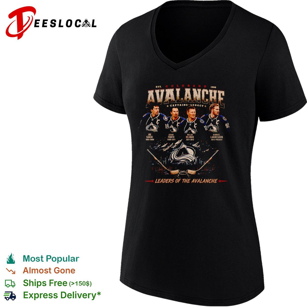 Joe Sakic Adam Foote Milan Hejduk Gabriel Landeskog Colorado Avalanche NHL shirt Unisex