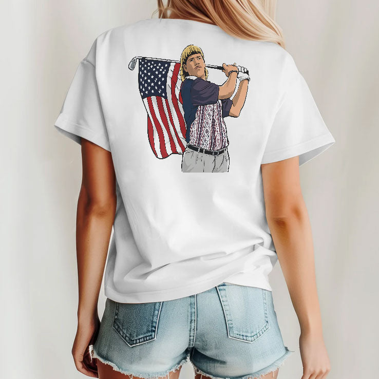 John Daly Grip It And Rip It Patriotic Golf Fan Funny 4th Of July Golfer Graphic T Shirt Unisex