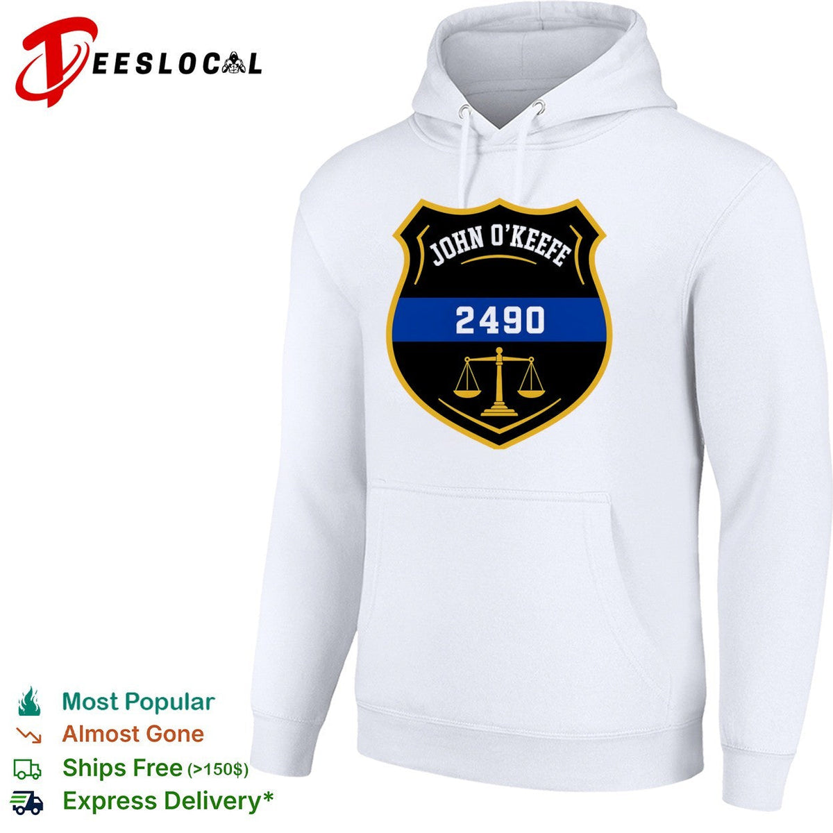 John O Keefe 2490 Law Enforcement Scale of Justice Memorial Honor shirt Unisex