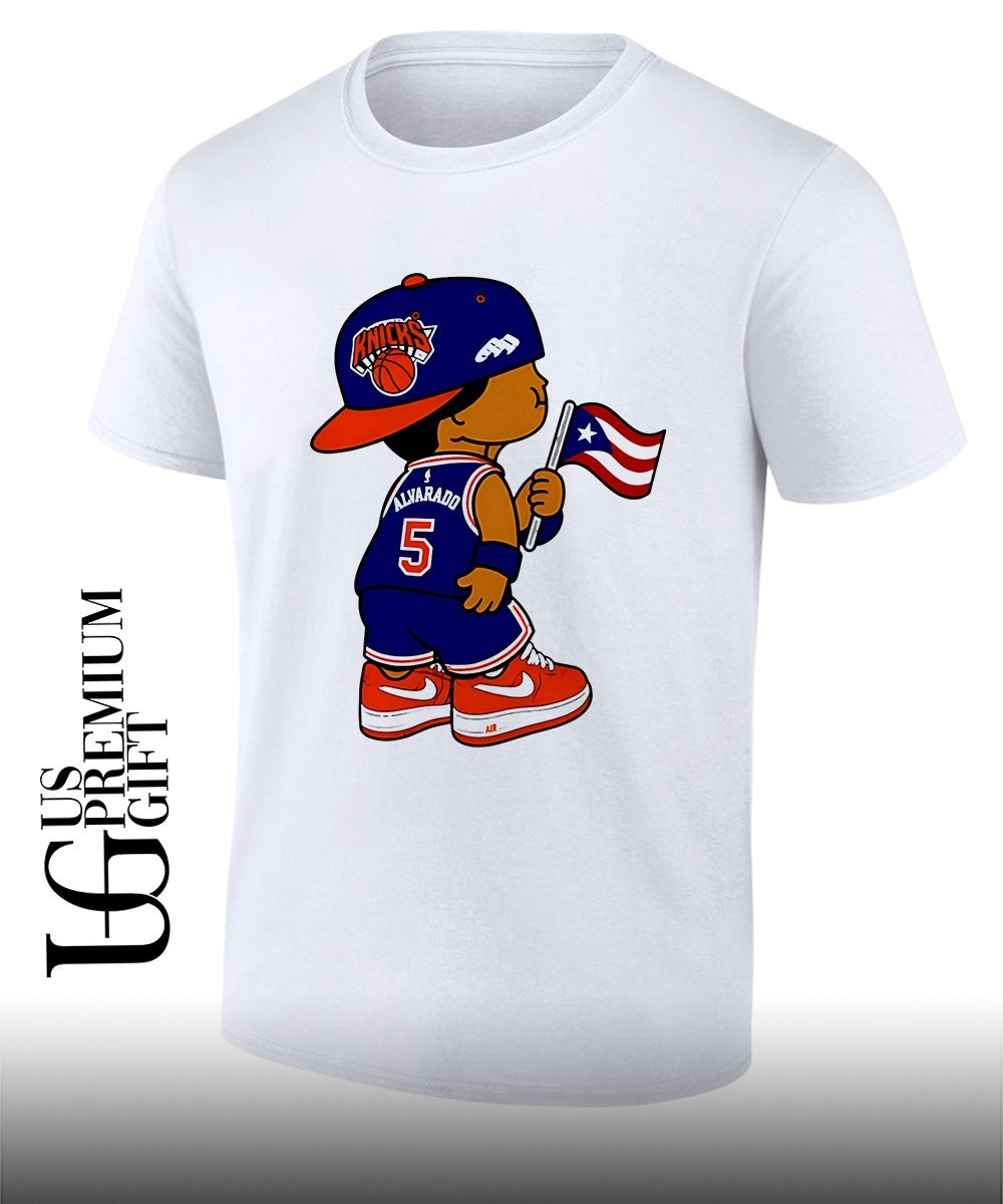 Jose Alvarado Knicks Puerto Rico flag shirt Unisex