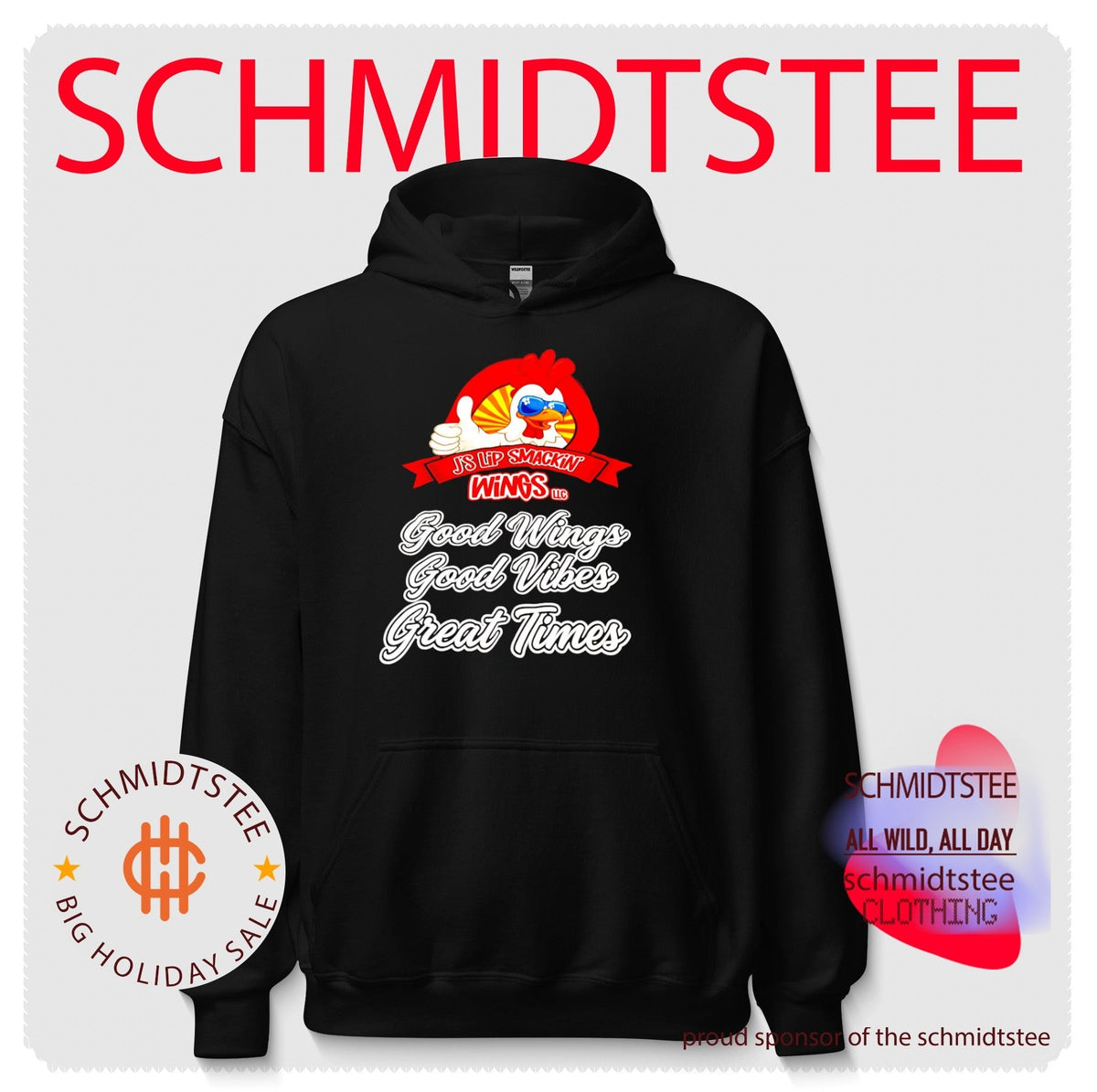Js Lip Smackin Wings Good Wings Good Vibes Great Times shirt Unisex
