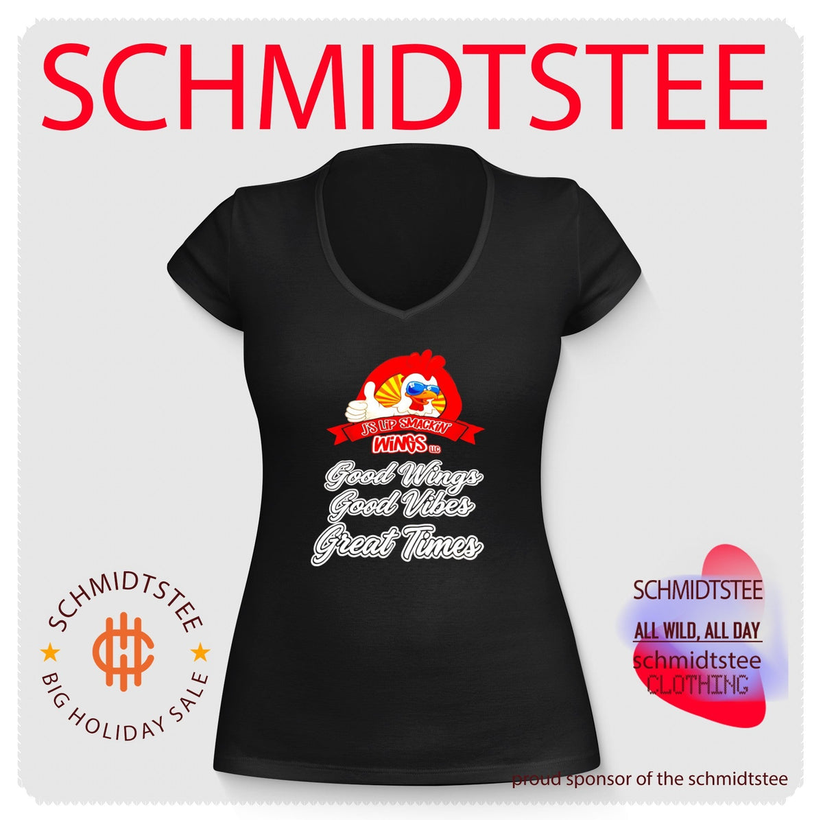Js Lip Smackin Wings Good Wings Good Vibes Great Times shirt Unisex