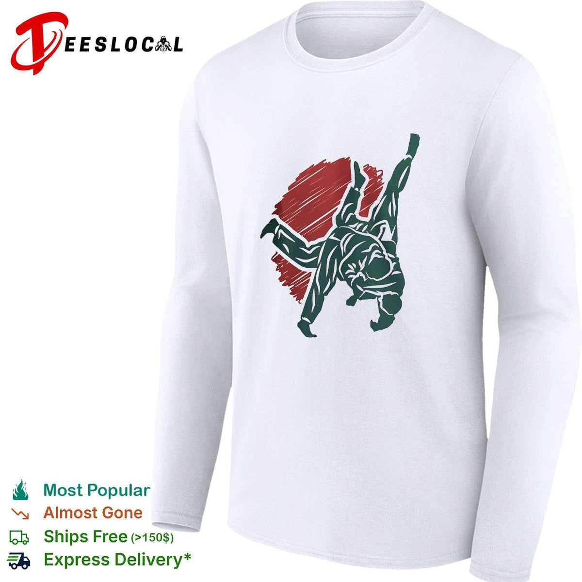 Judo Martial Arts Japanese Rising Sun Design Athletic Competition Martial Arts shirt Unisex
