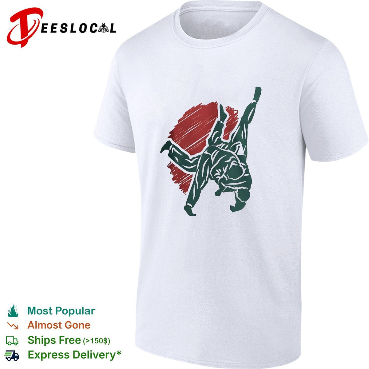 Judo Martial Arts Japanese Rising Sun Design Athletic Competition Martial Arts shirt Unisex