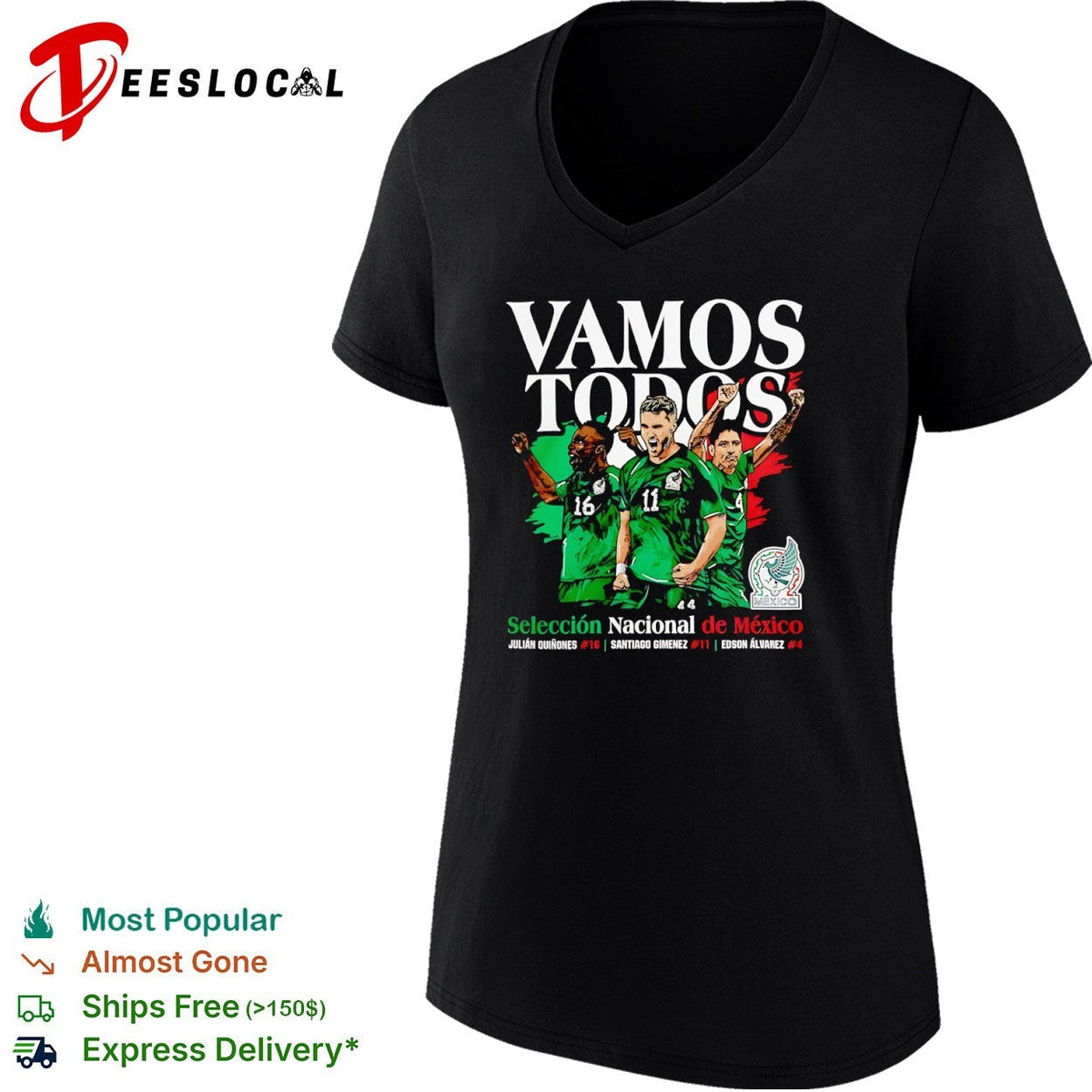 Julián Quiñones Santiago Giménez Edson Álvarez Mexico National Team Vamos Todos shirt Unisex