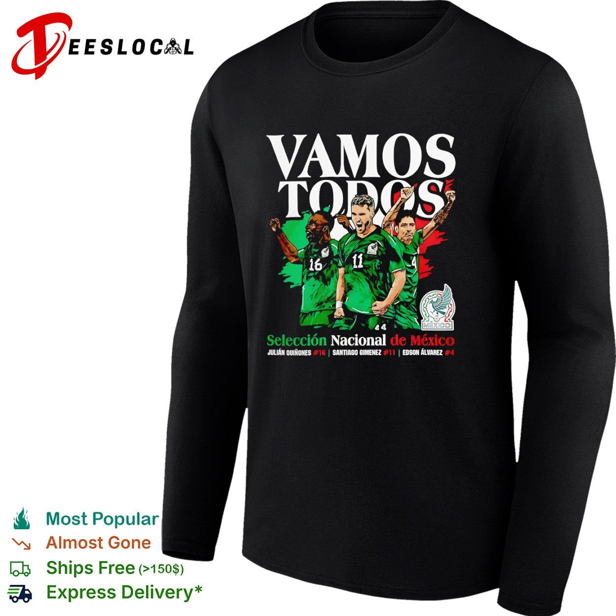 Julián Quiñones Santiago Giménez Edson Álvarez Mexico National Team Vamos Todos shirt Unisex